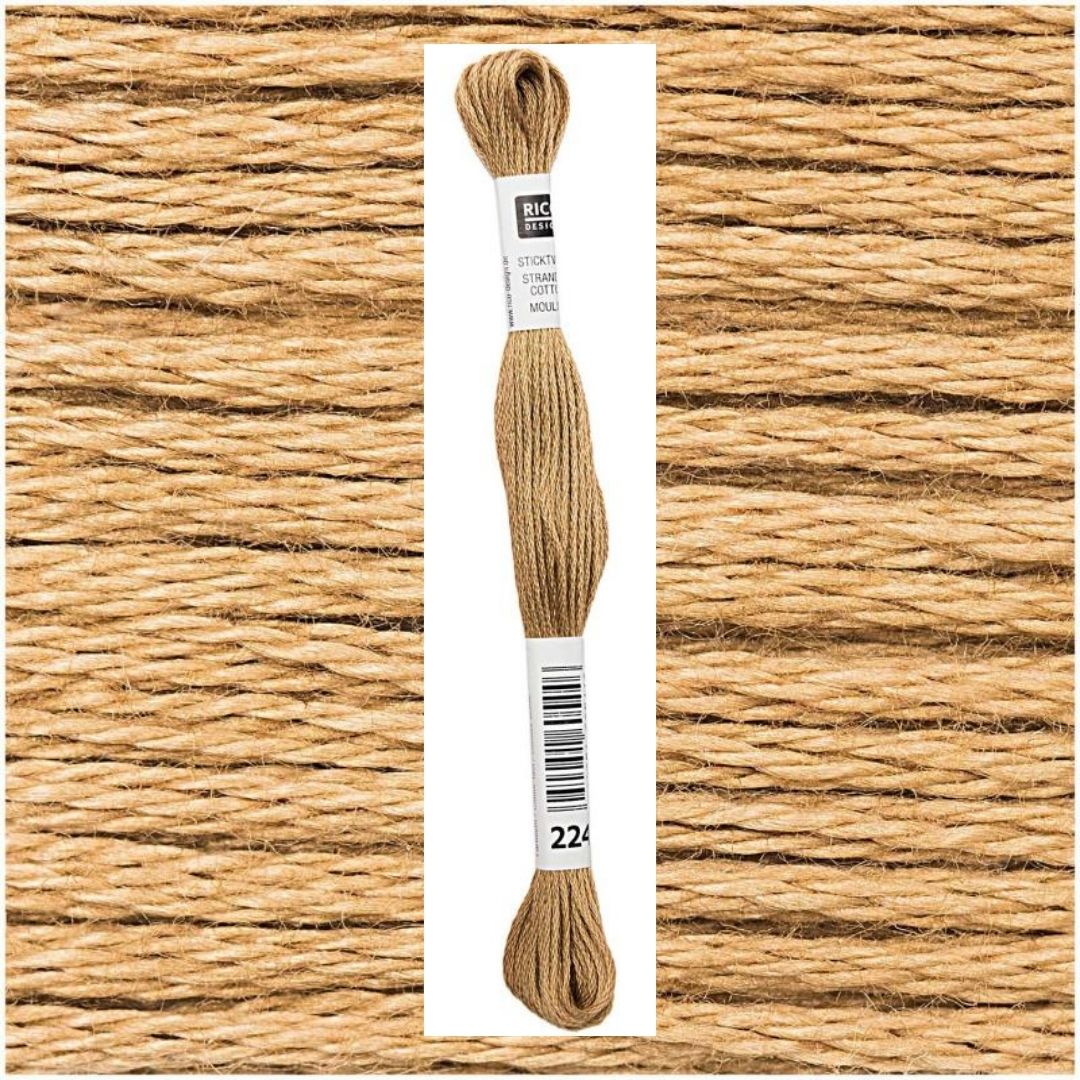 Stickgarn Sticktwist Rico-Design 6-fach 8m 100% Baumwolle Nr. 224 Farbe alpengrün 03