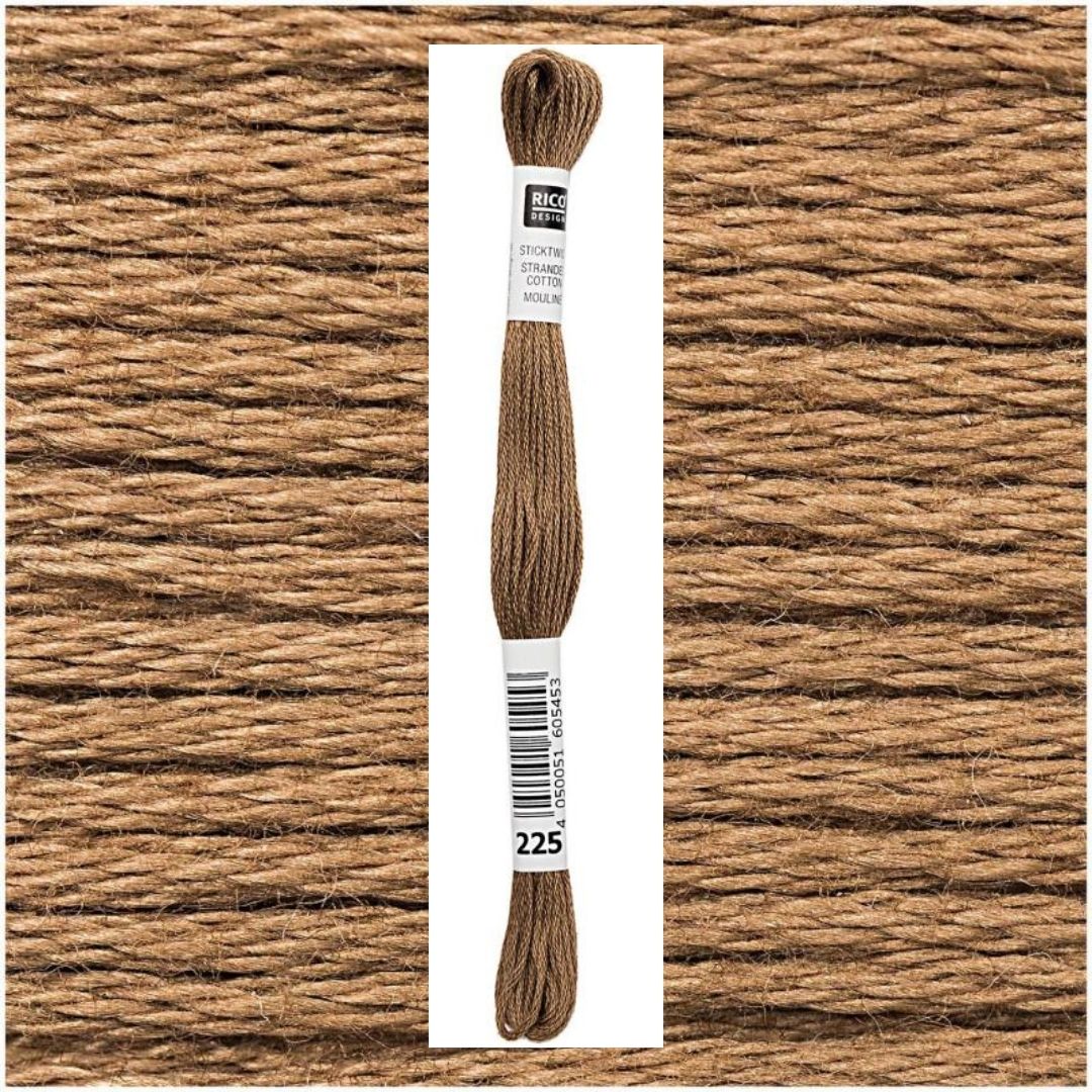 Stickgarn Sticktwist Rico-Design 6-fach 8m 100% Baumwolle Nr. 225 Farbe alpengrün 04