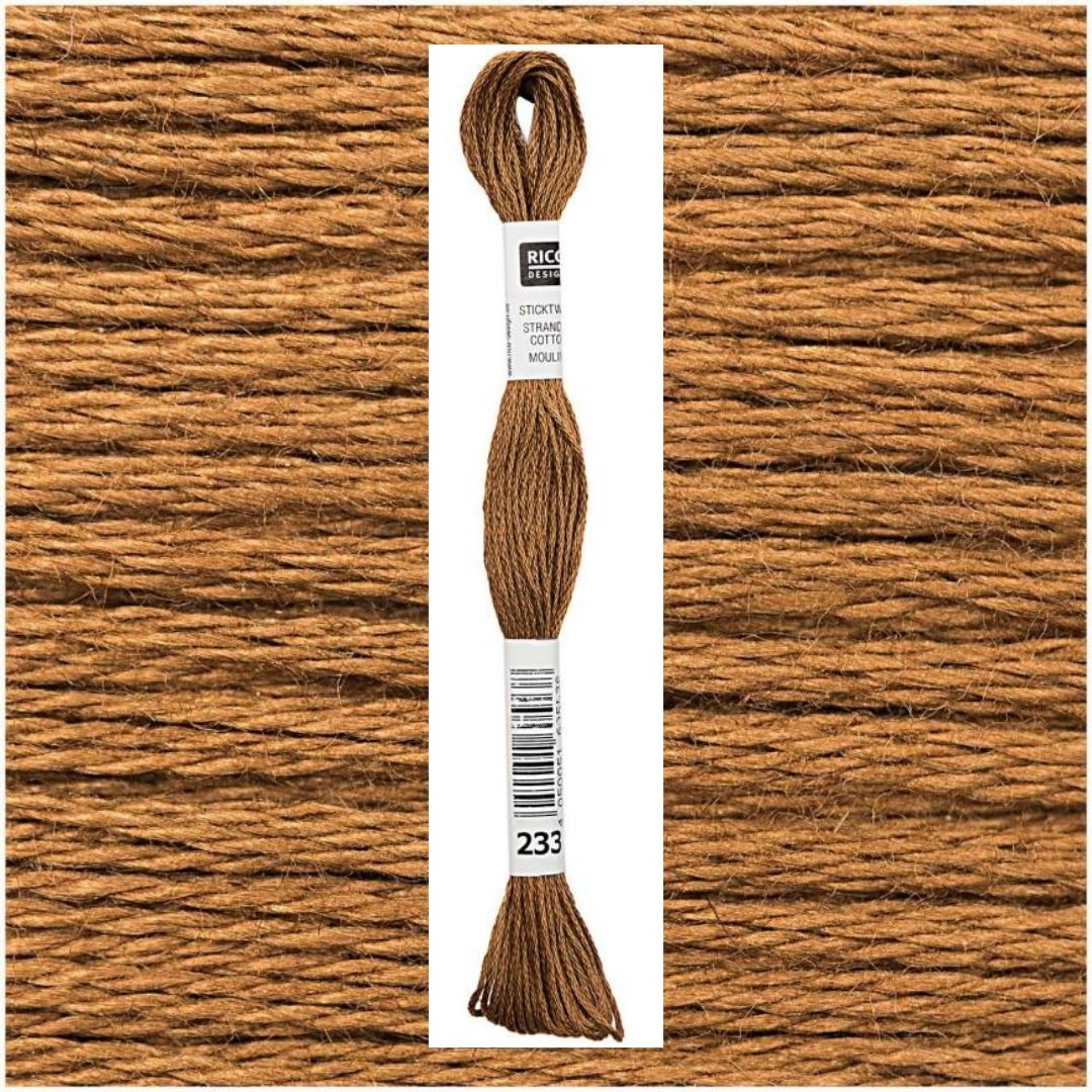 Stickgarn Sticktwist Rico-Design 6-fach 8m 100% Baumwolle Nr. 233 Farbe sand 04