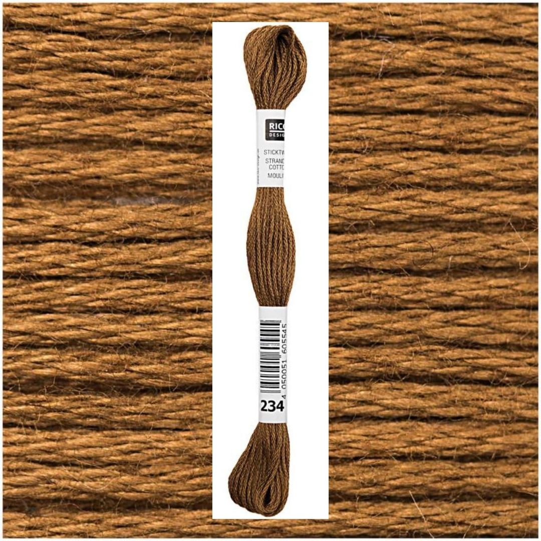 Stickgarn Sticktwist Rico-Design 6-fach 8m 100% Baumwolle Nr. 234 Farbe sand 05