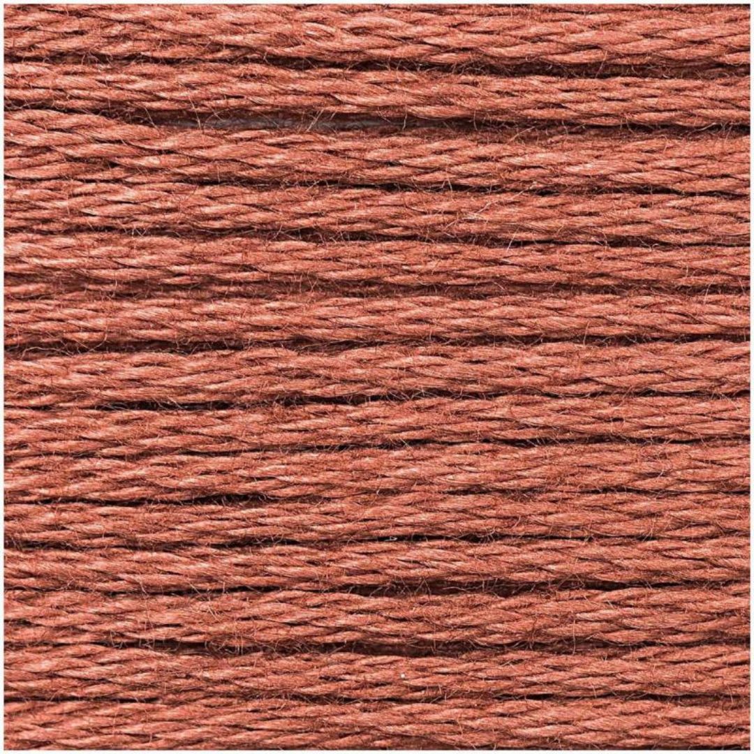 Stickgarn Sticktwist Rico-Design 6-fach 8m 100% Baumwolle Nr. 249 Farbe rotbraun 04