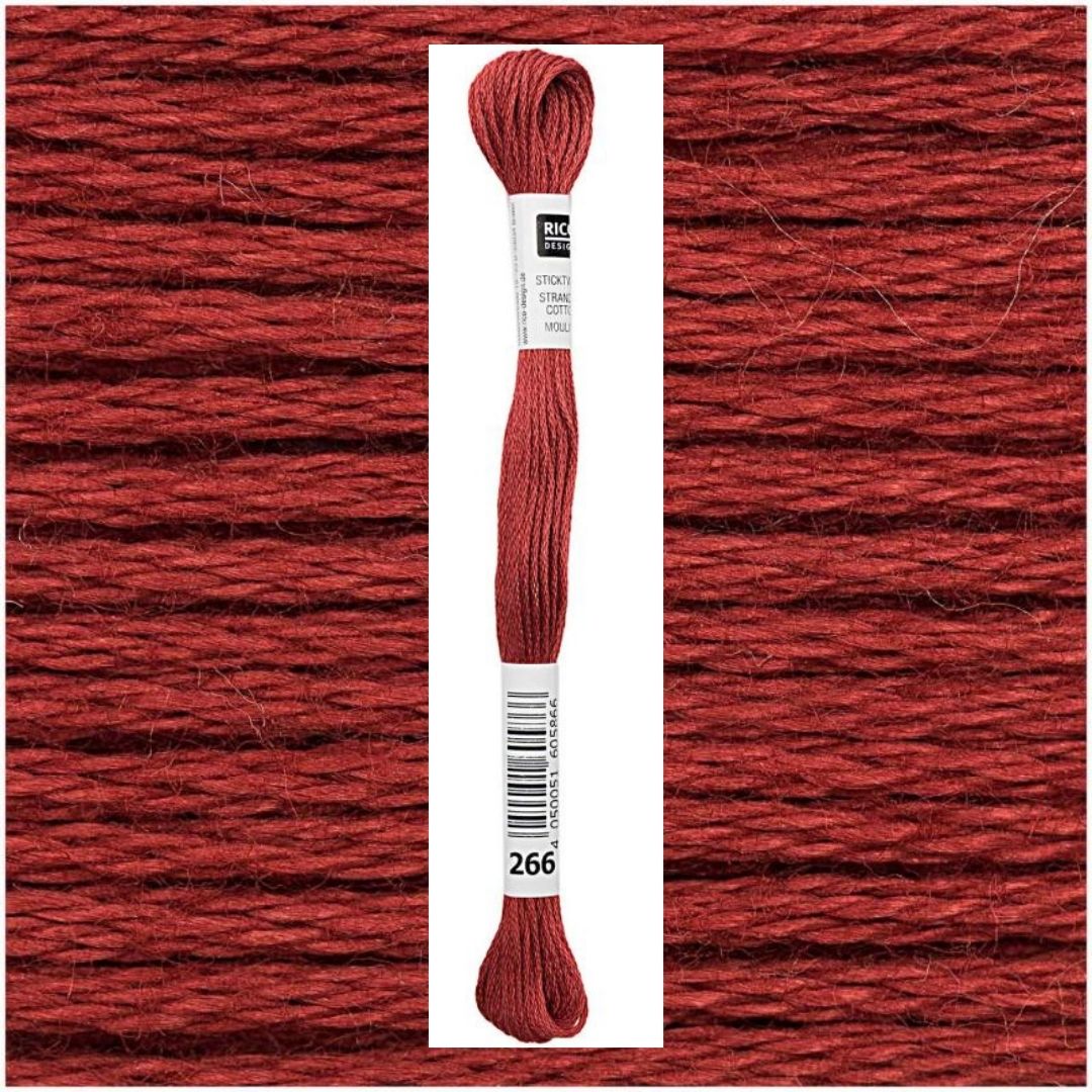 Stickgarn Sticktwist Rico-Design 6-fach 8m 100% Baumwolle Nr. 266 Farbe nougat