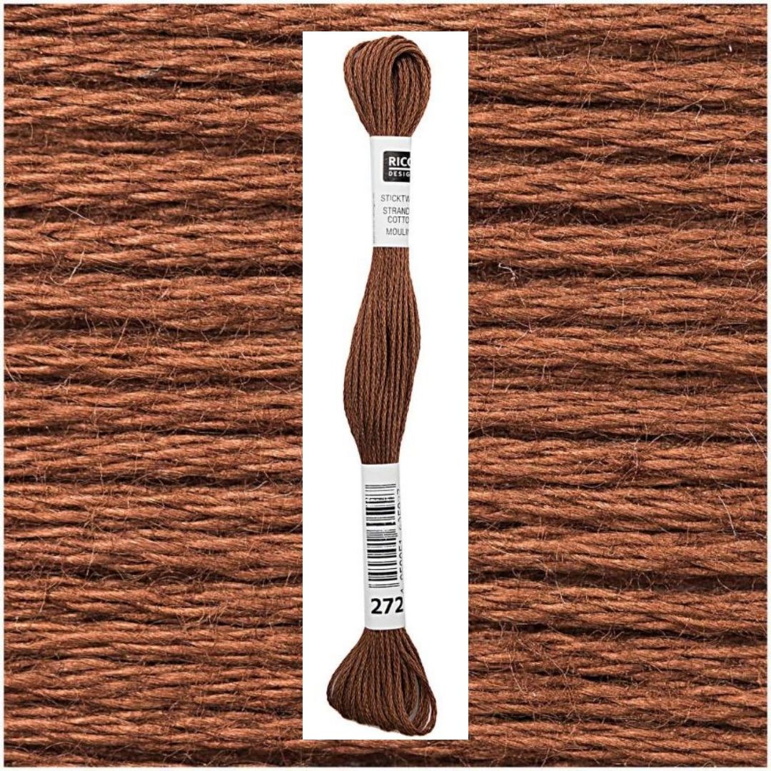 Stickgarn Sticktwist Rico-Design 6-fach 8m 100% Baumwolle Nr. 272 Farbe karamell 03