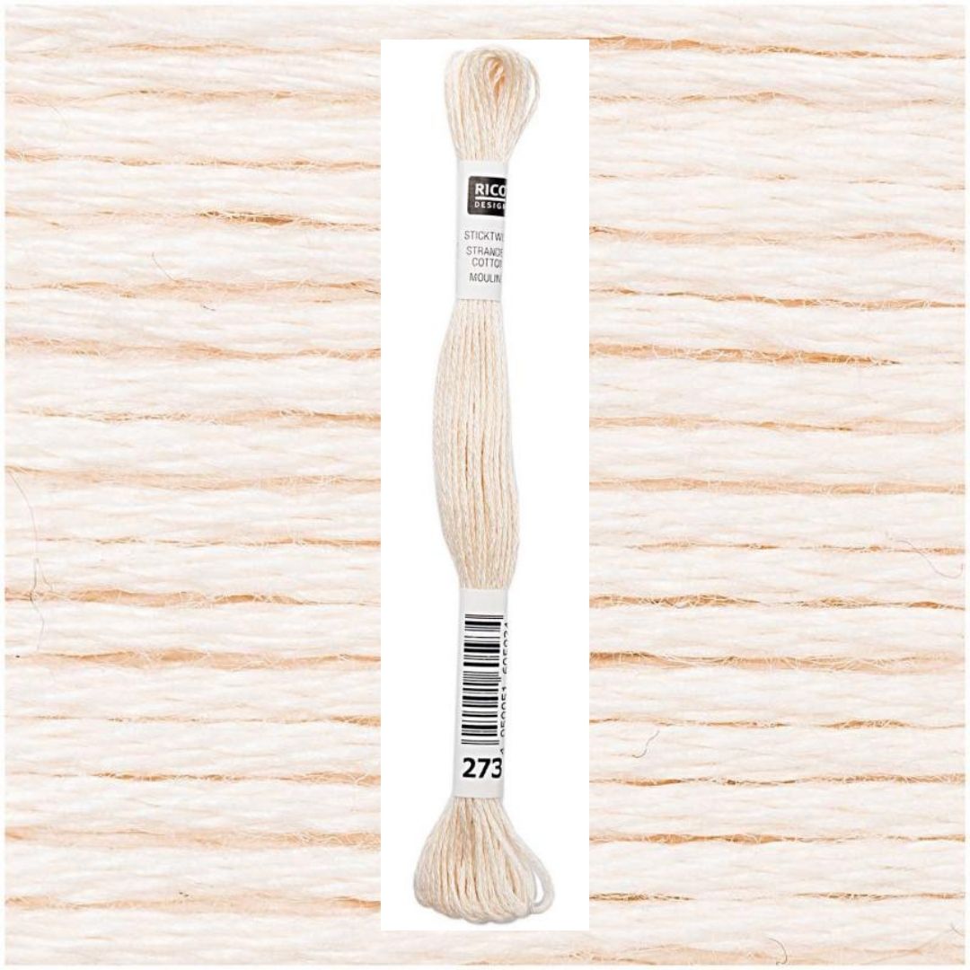Stickgarn Sticktwist Rico-Design 6-fach 8m 100% Baumwolle Nr. 273 Farbe braun 01
