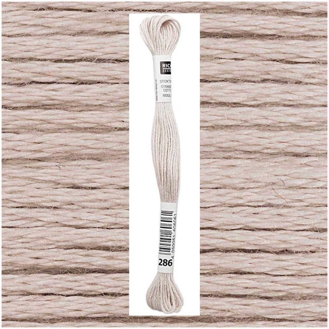 Stickgarn Sticktwist Rico-Design 6-fach 8m 100% Baumwolle Nr. 286 Farbe schiefer 01