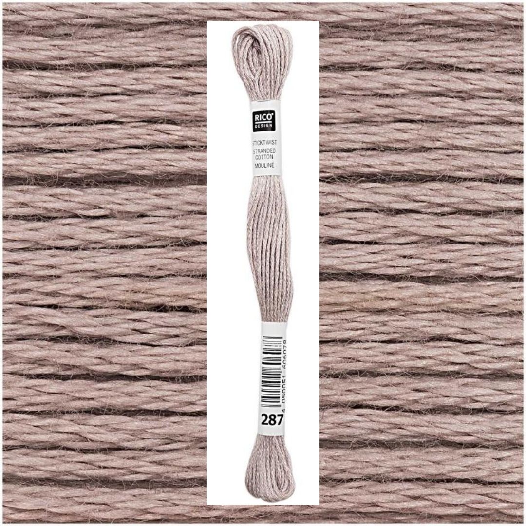 Stickgarn Sticktwist Rico-Design 6-fach 8m 100% Baumwolle Nr. 287 Farbe schiefer 02
