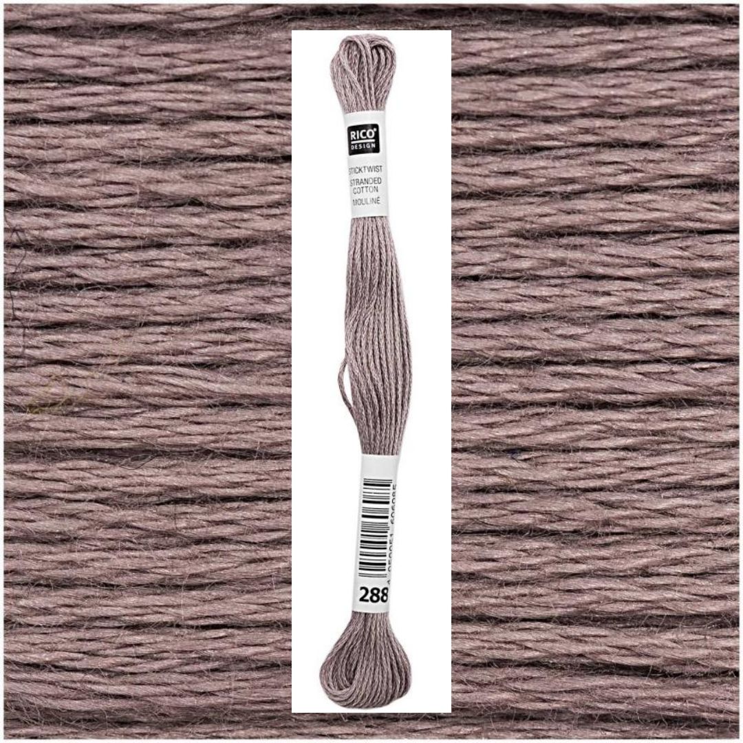 Stickgarn Sticktwist Rico-Design 6-fach 8m 100% Baumwolle Nr. 288 Farbe schiefer 03