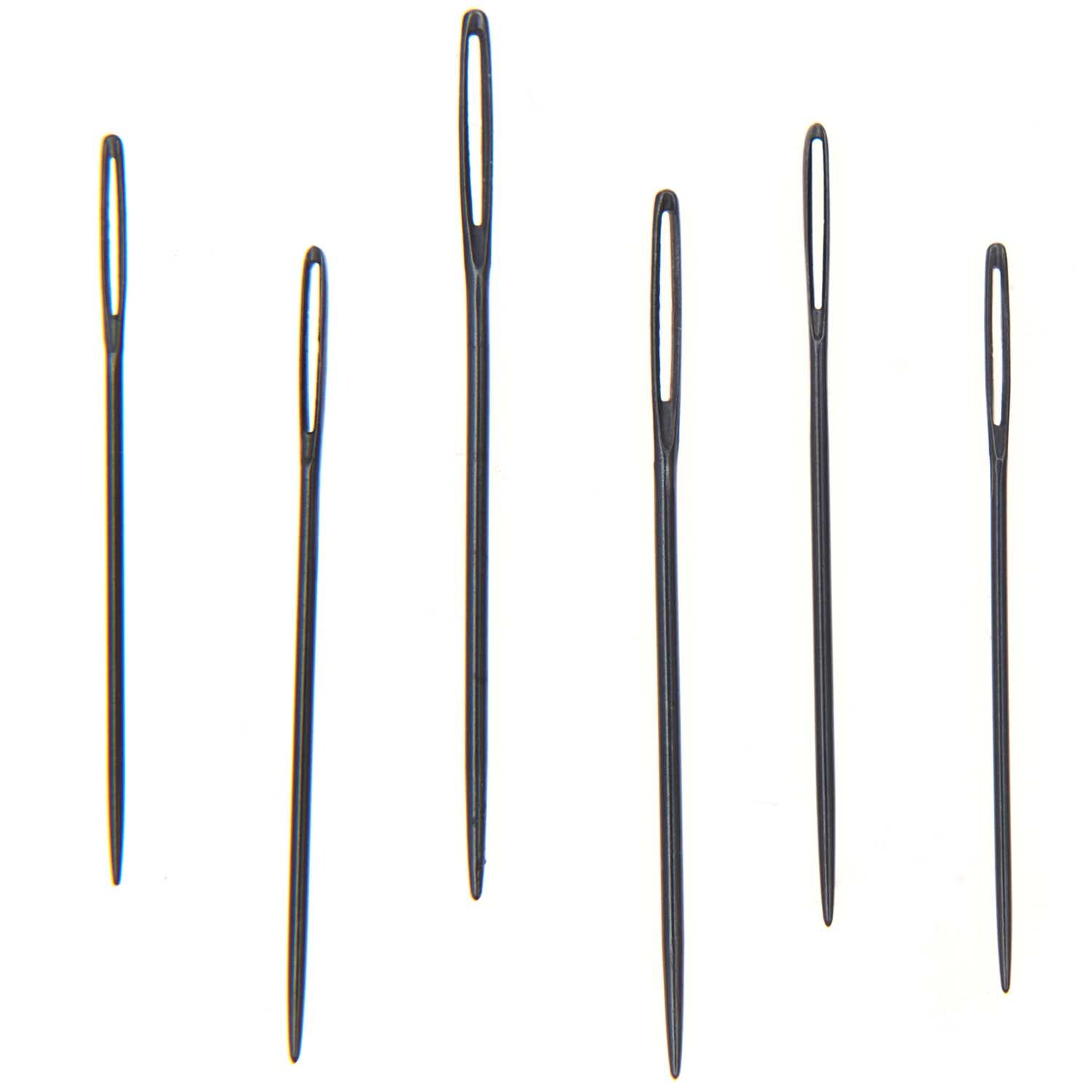 Sticknadeln 6er Set nickelfrei stumpf Größen 18-22 schwarz