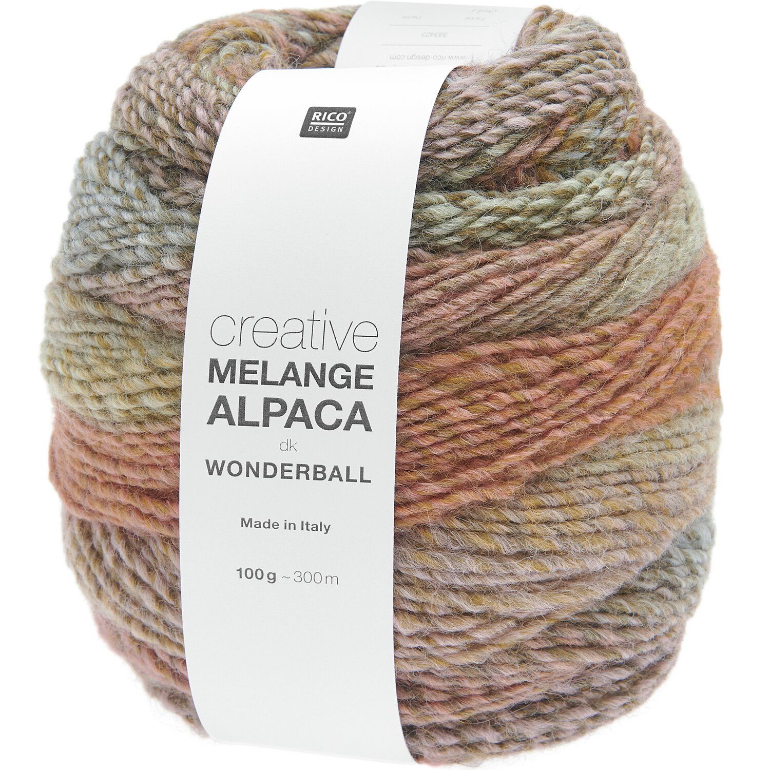 	

Creative Melange Alpaca Wonderball dk 100g 300m Lauflänge Farbe summer Nr. 004
