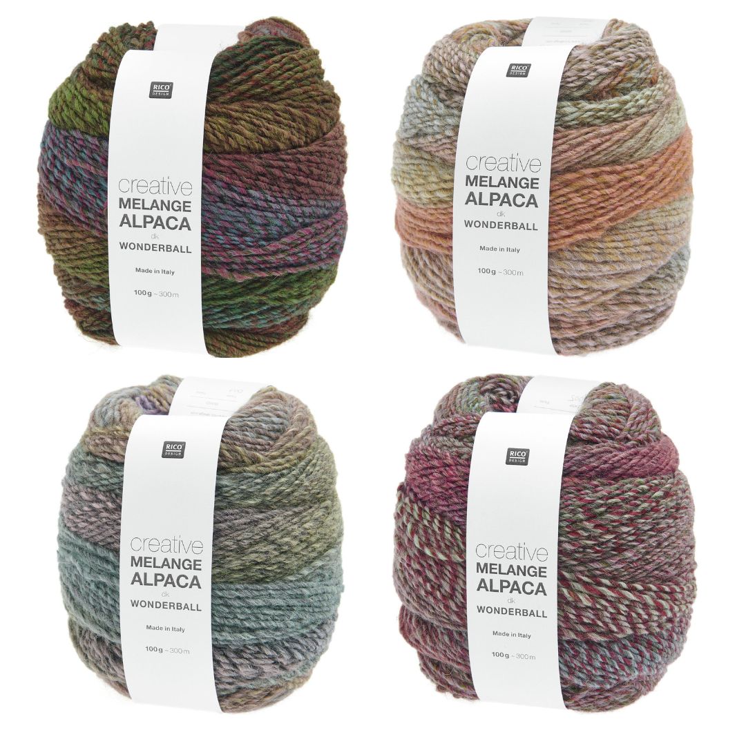 Creative Melange Alpaca Wonderball dk 100g 300m Lauflänge Farbauswahl 4 Knäuel in versch. Farbtönen