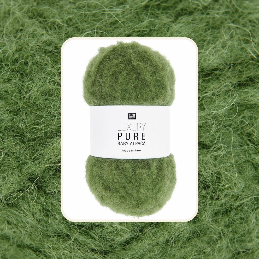 Alpakawolle Luxury Pure Alpaca 50g 150m Farbe oliv Nr. 006