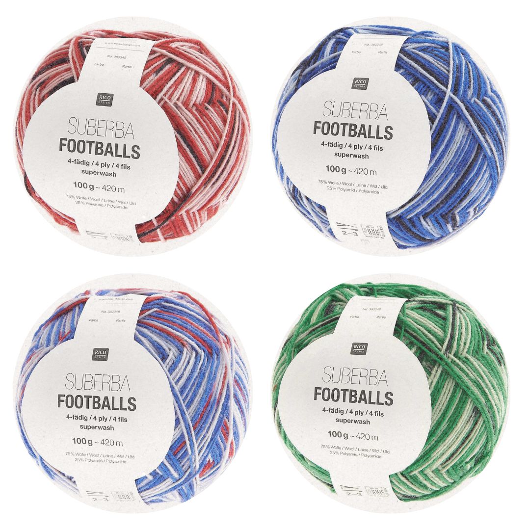 Sockenwolle footballs alle Farben