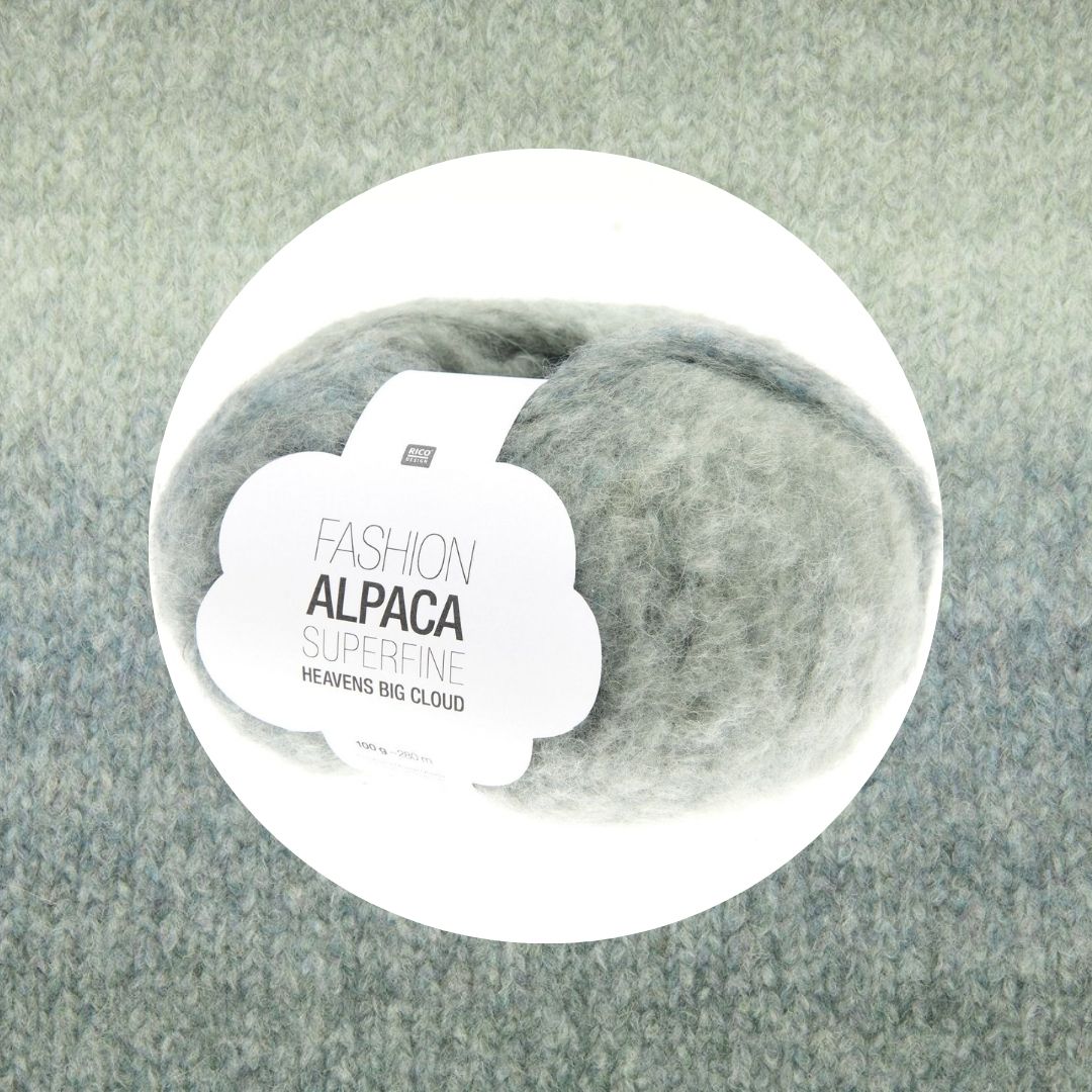 	

Fashion Alpaca superfine Heavens big cloud 100g 280m Lauflänge Farbe blue aqua Nr. 002