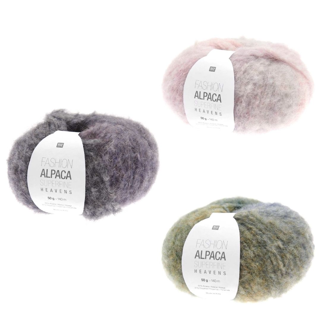 Fashion Alpaca superfine Heavens 50g 140m Farbauswahl Alpakawolle fluffig weich zum Stricken und Häkeln