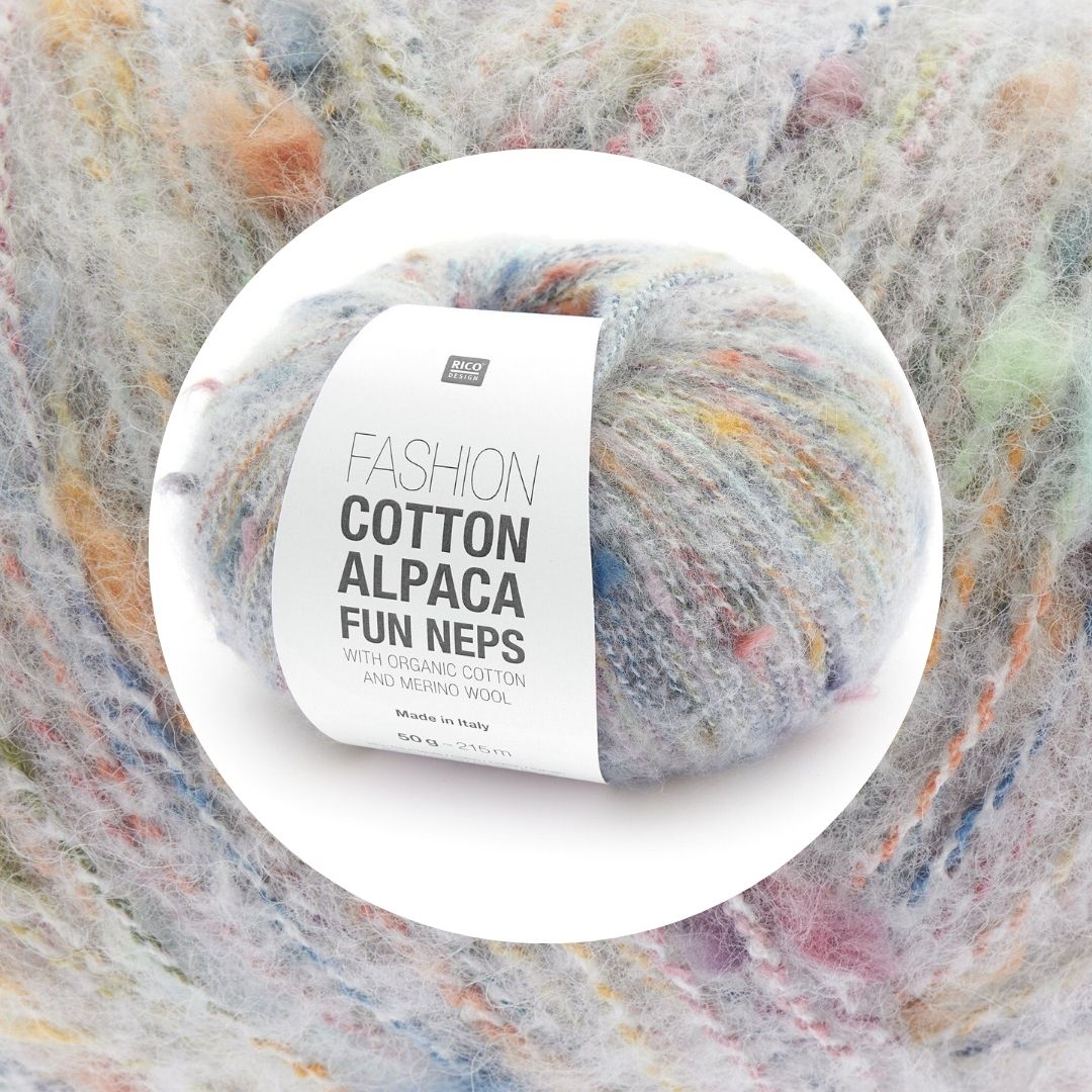 Fashion Cotton Alpaca Fun Neps Noppengarn aus Alpakawolle und Baumwolle 001 Farbe natur