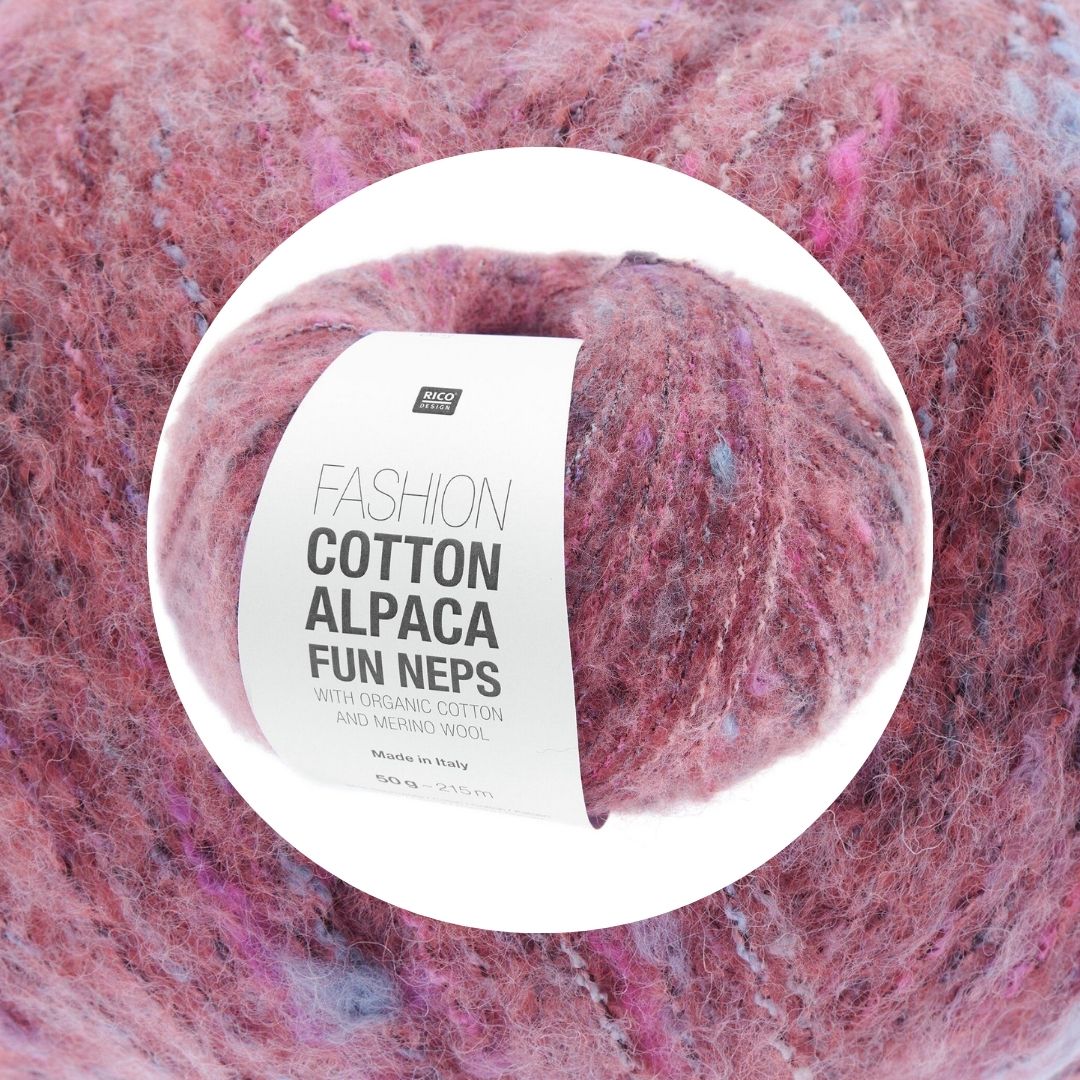 Fashion Cotton Alpaca Fun Neps Noppengarn aus Alpakawolle und Baumwolle 003 Farbe beere