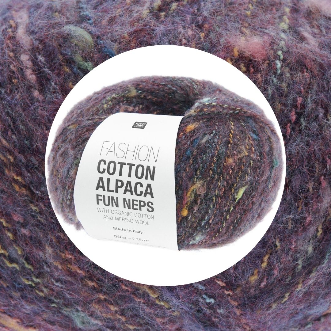 Fashion Cotton Alpaca Fun Neps Noppengarn aus Alpakawolle und Baumwolle 004 Farbe lila