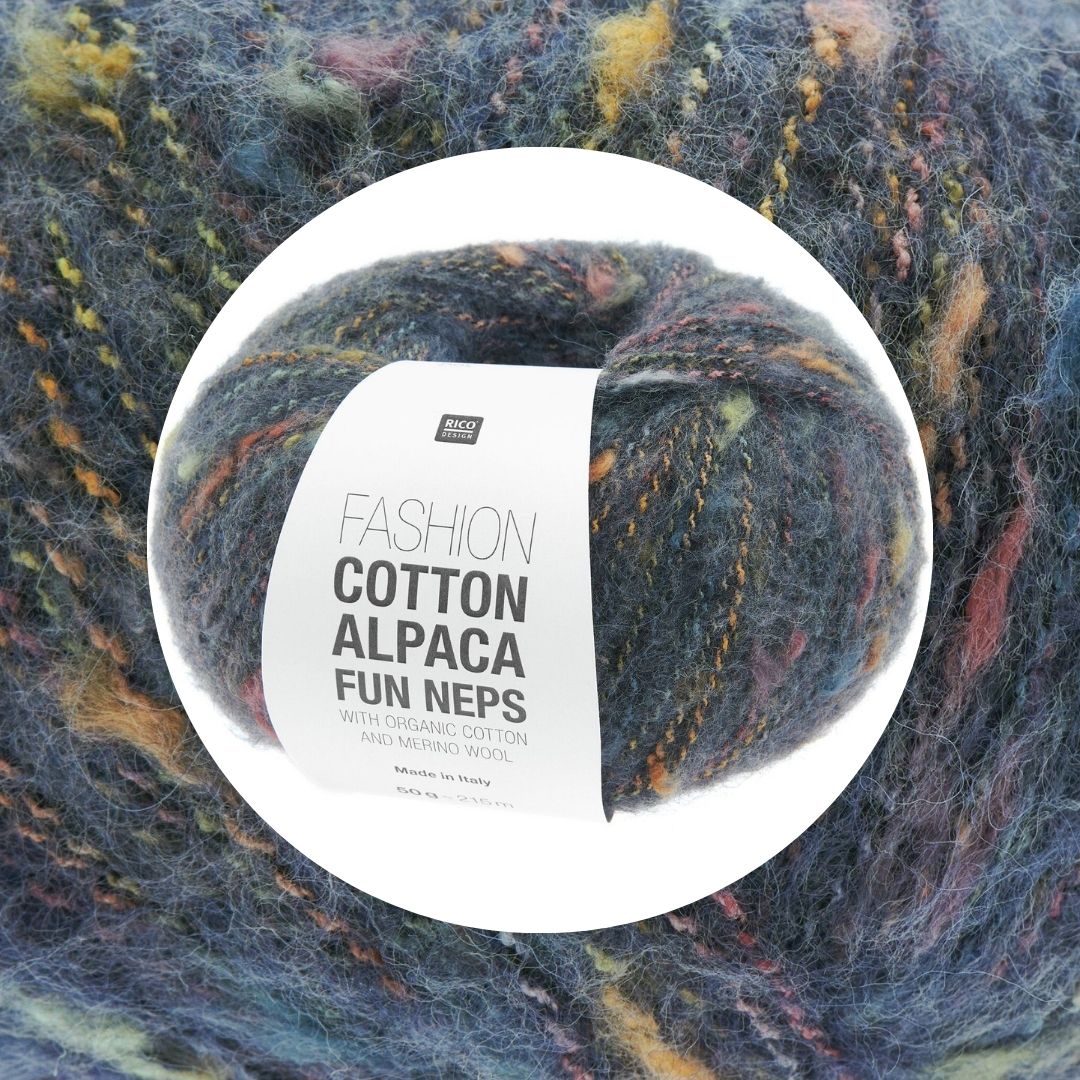 Fashion Cotton Alpaca Fun Neps Noppengarn aus Alpakawolle und Baumwolle 005 Farbe marine