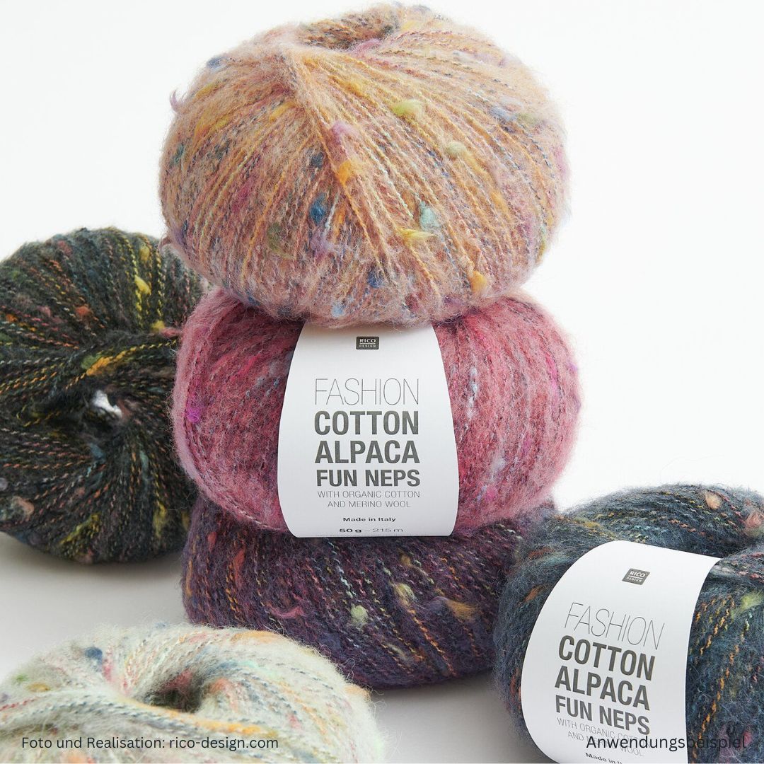 Fashion Cotton Alpaca Fun Neps Noppengarn aus Alpakawolle und Baumwolle Farbauswahl alle Farben