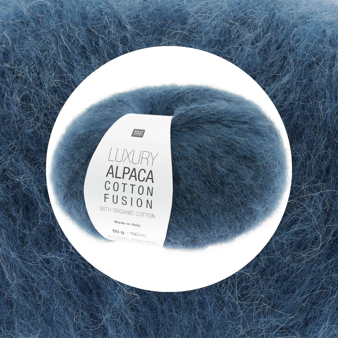 Luxury Alpaca Cotton Fusion Alpakawolle Baumwolle Farbe 004 blau