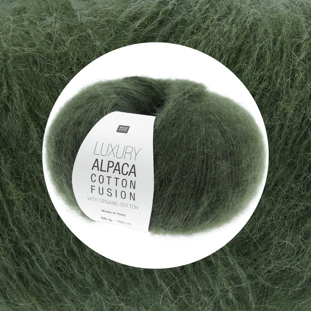 Luxury Alpaca Cotton Fusion Alpakawolle Baumwolle Farbe 007 oliv