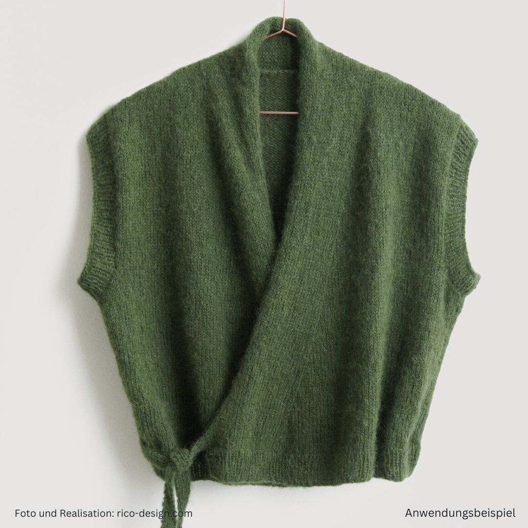 Luxury Alpaca Cotton Fusion Alpakawolle Baumwolle Muster ärmellose Wickelweste