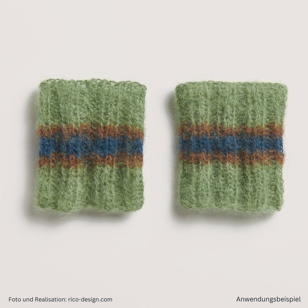 Luxury Alpaca Cotton Fusion Alpakawolle Baumwolle Muster Pulswärmer bunt