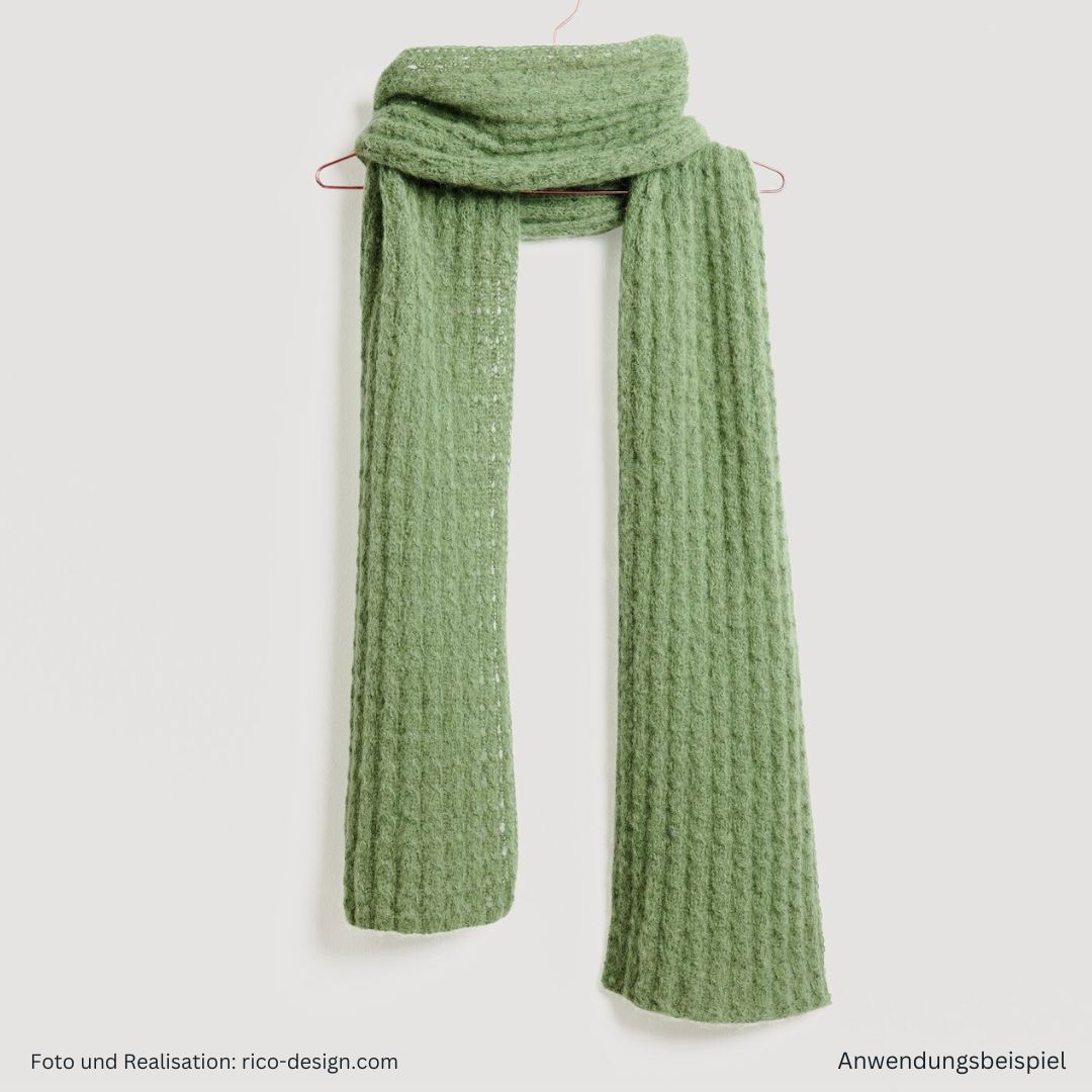Luxury Alpaca Cotton Fusion Alpakawolle Baumwolle Muster Schal aloe