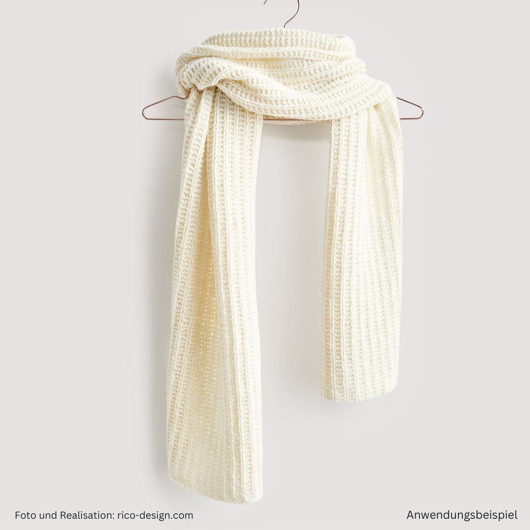 Luxury Alpaca Cotton Fusion Alpakawolle Baumwolle Muster Schal natur