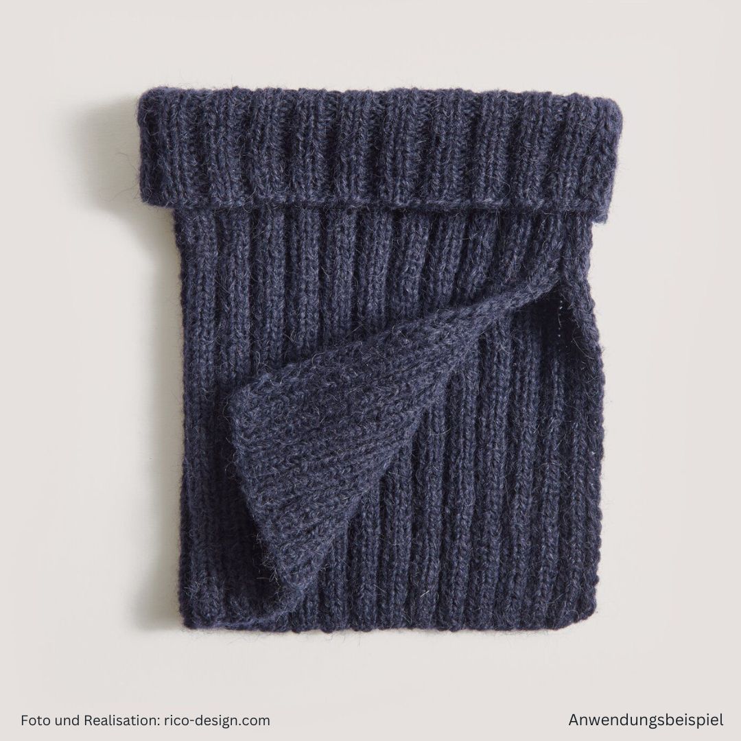 Made by Me Men Nr 3 Strickanleitung Halsschmeichler Kragen in blau-grau