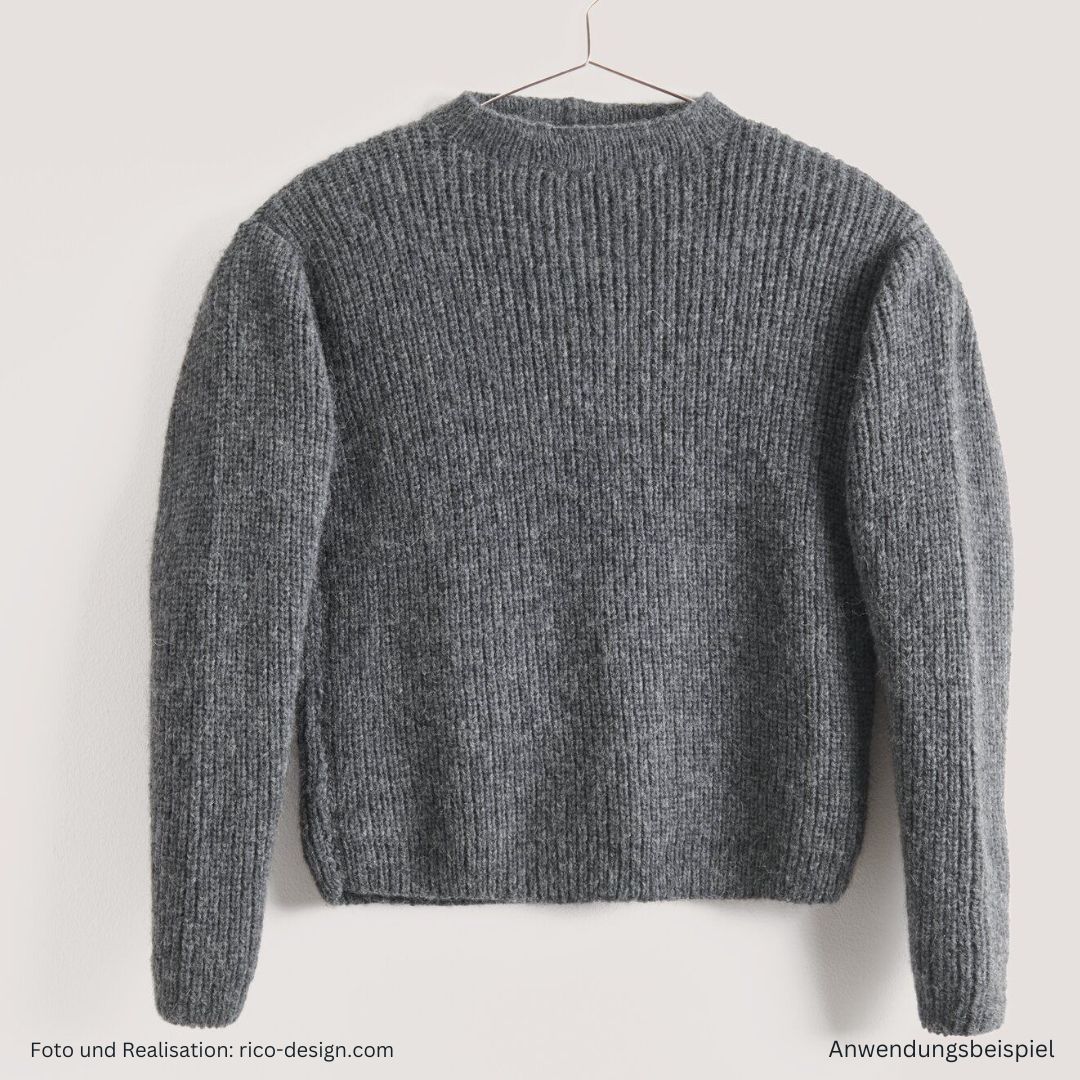 Made by Me Men Nr 3 Strickanleitung Pulli Rundhals in mittelgrau