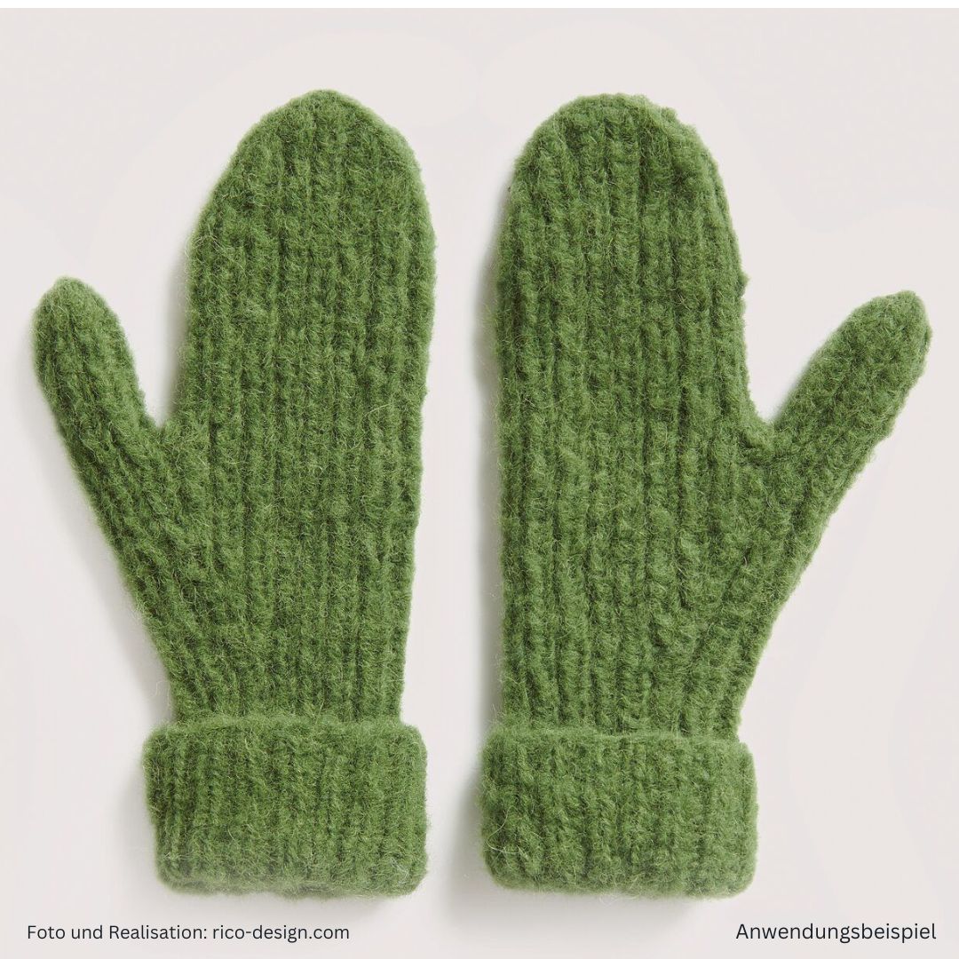 Anleitungsheft zum Stricken Luxury Knits Premium Natural Fibres - Fausthandschuhe in aloe aus Alpaka