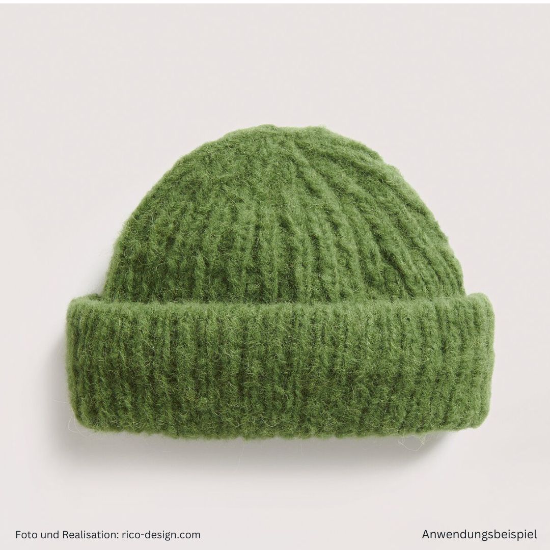 Anleitungsheft zum Stricken Luxury Knits Premium Natural Fibres - Mütze aus Alpaka in aloe