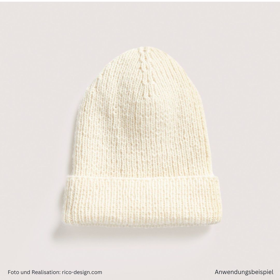 Anleitungsheft zum Stricken Luxury Knits Premium Natural Fibres - Mütze in wollweiß