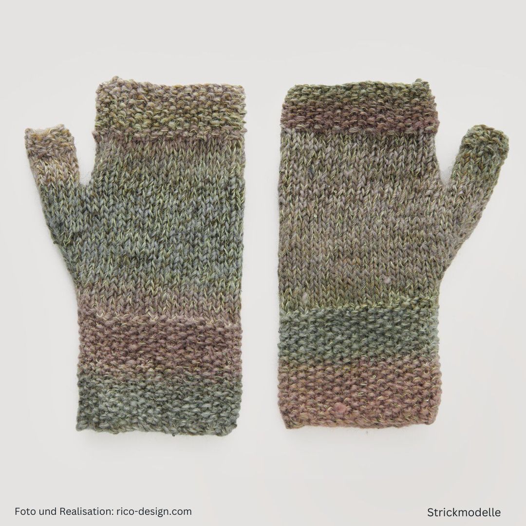 Lovewool Nr. 21 Strickanleitung Handstulpen mit Perlmuster-Bünchen