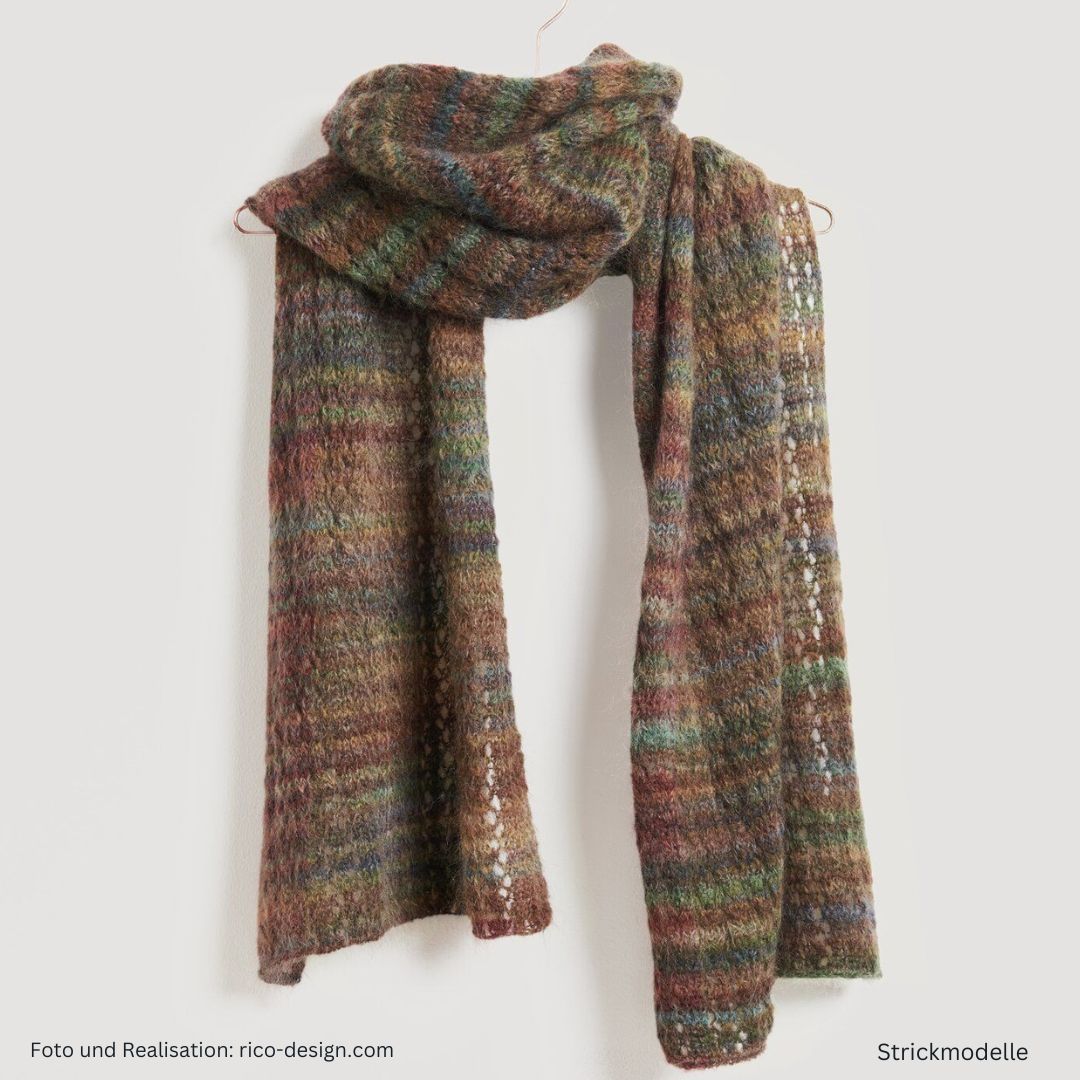 Lovewool Nr. 21 Strickanleitung Schal in Verlaufsfarben bunt