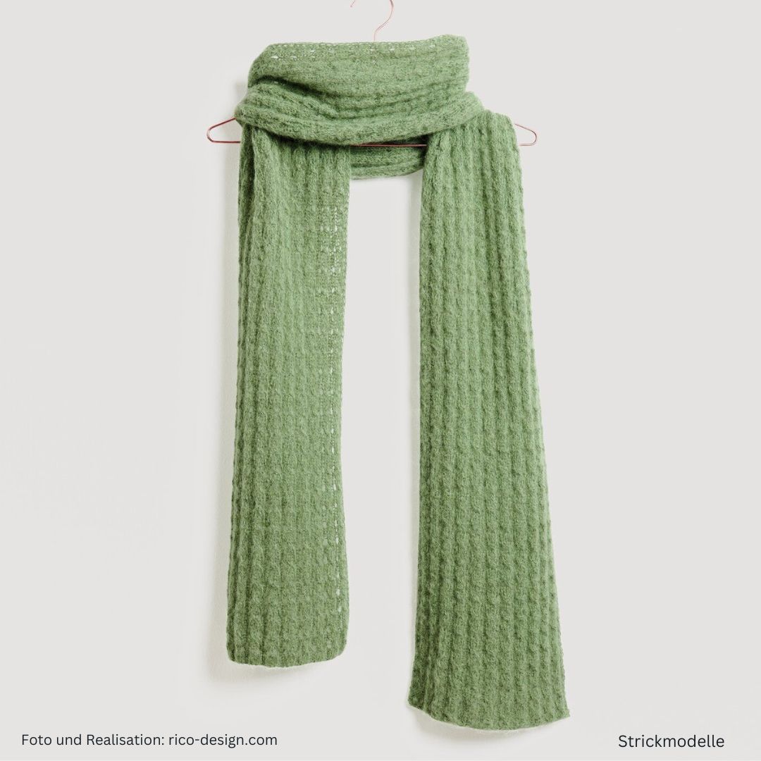 Lovewool Nr. 21 Strickanleitung Schal in mint