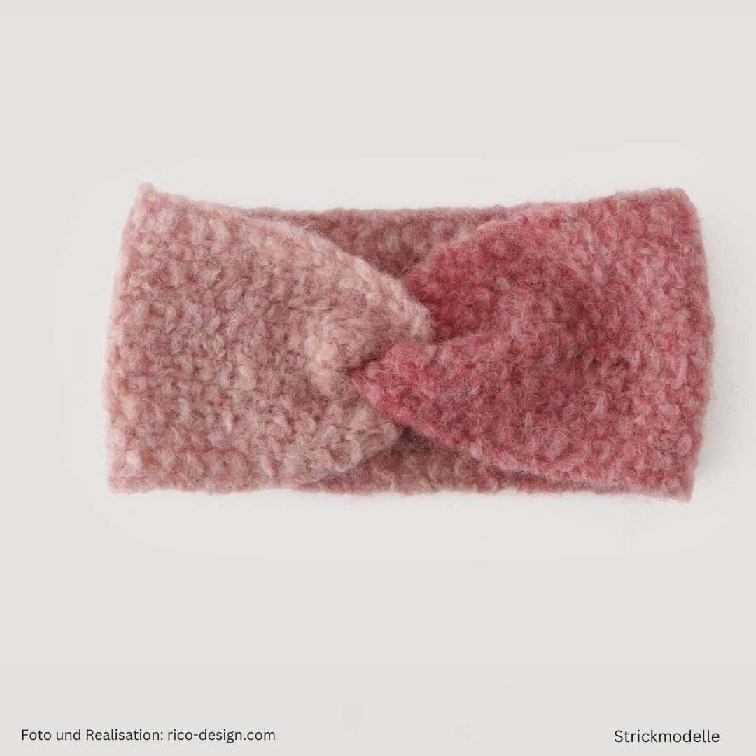 Lovewool Nr. 21 Strickanleitung Stirnband rosa