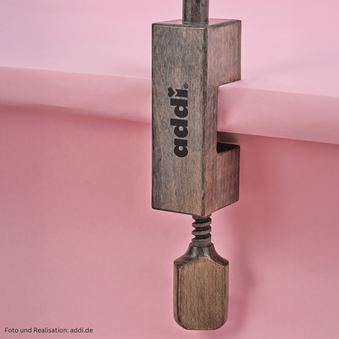 Addi Umbrella Schirmhaspel Befestigung an Tischkante - Haspel zum Wolle aufwickeln aus Holz