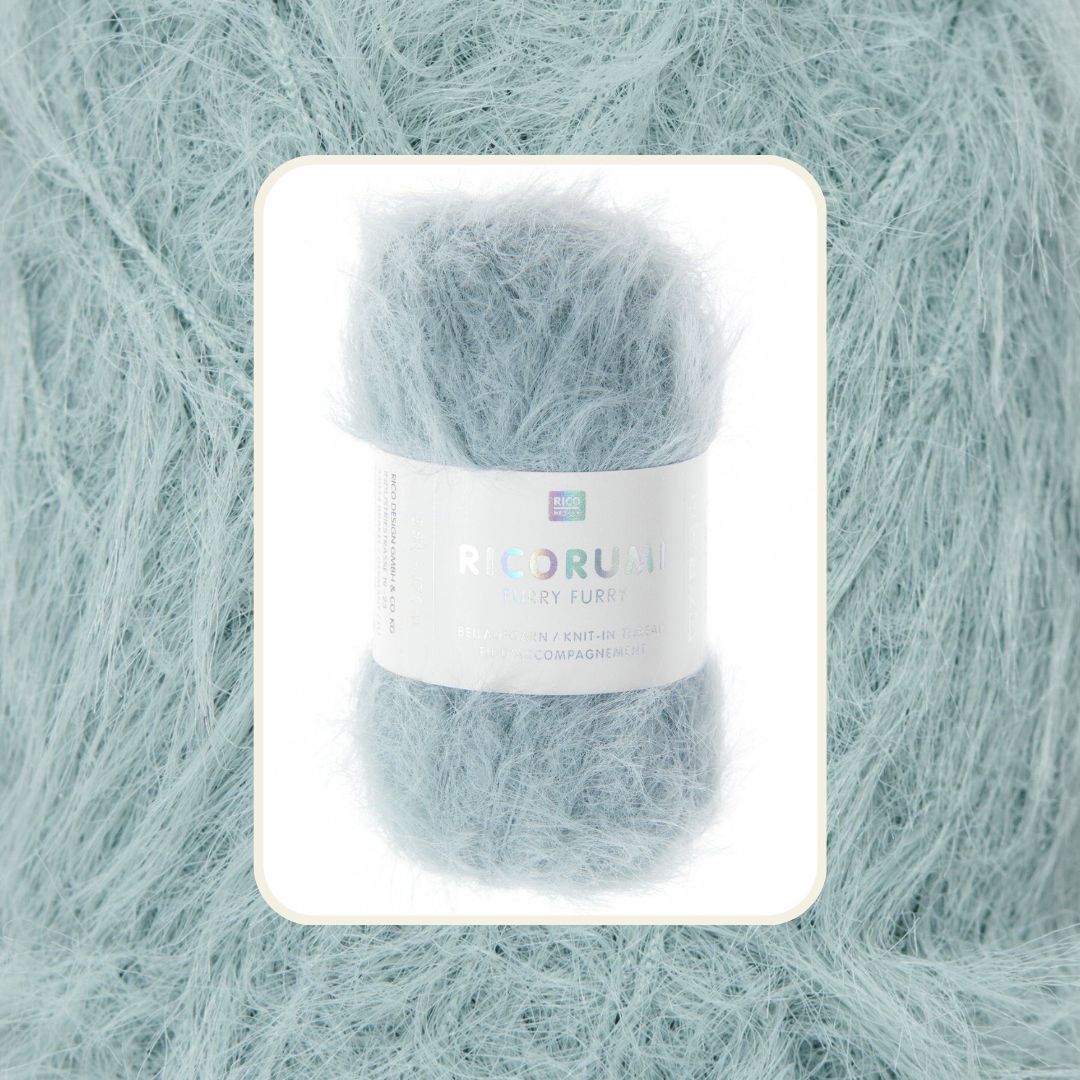 Ricorumi Furry Furry 25g 175m Flauschgarn Beilaufgarn Farbe 007 patina zum Häkeln und Stricken