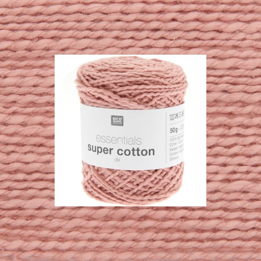 Essentials Super Cotton 50g 100% Baumwolle Knäuel und Strukturgarn Farbe 014 terracotta