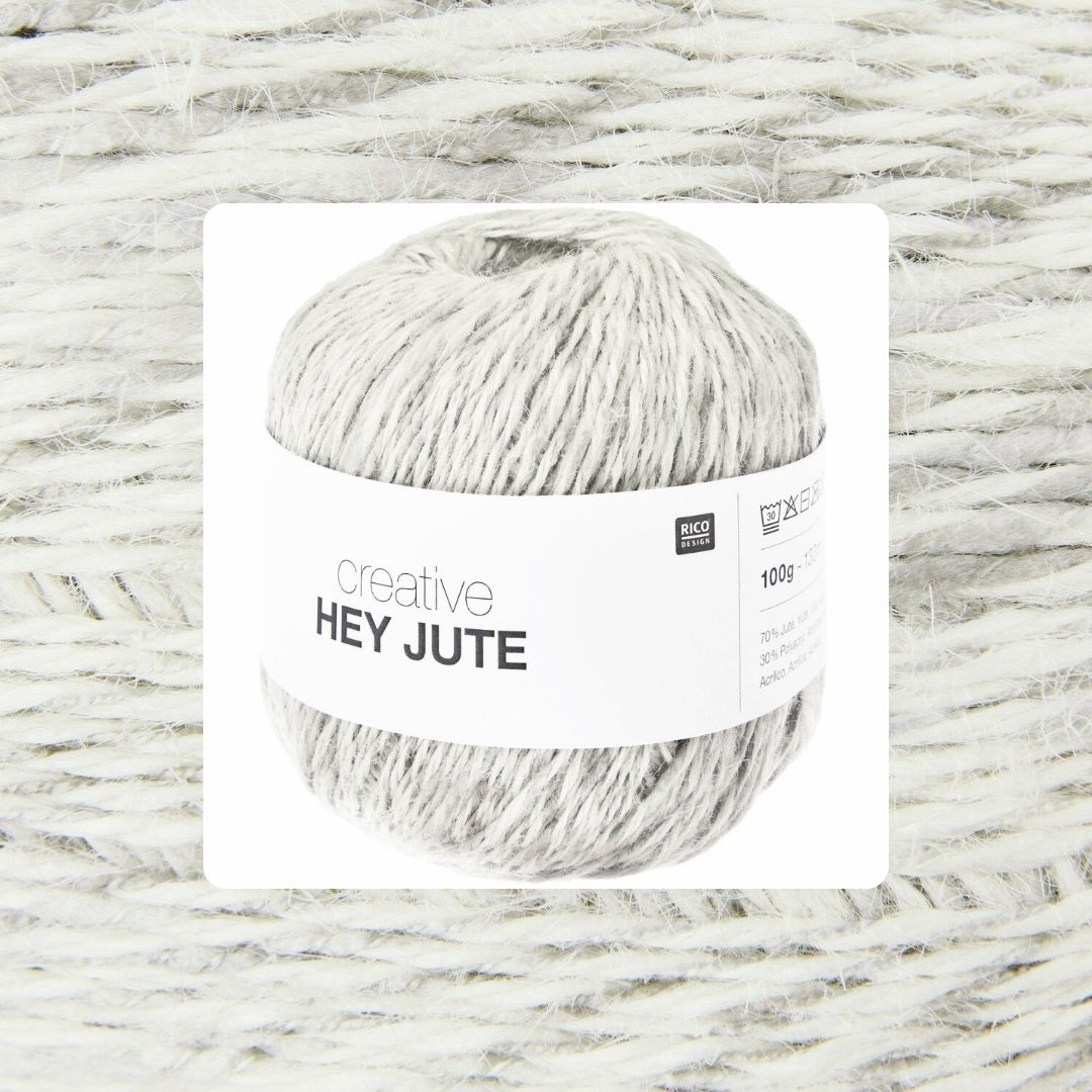 Creative Hey Jute Jutegarn 100g 130m Farbe 001 greys