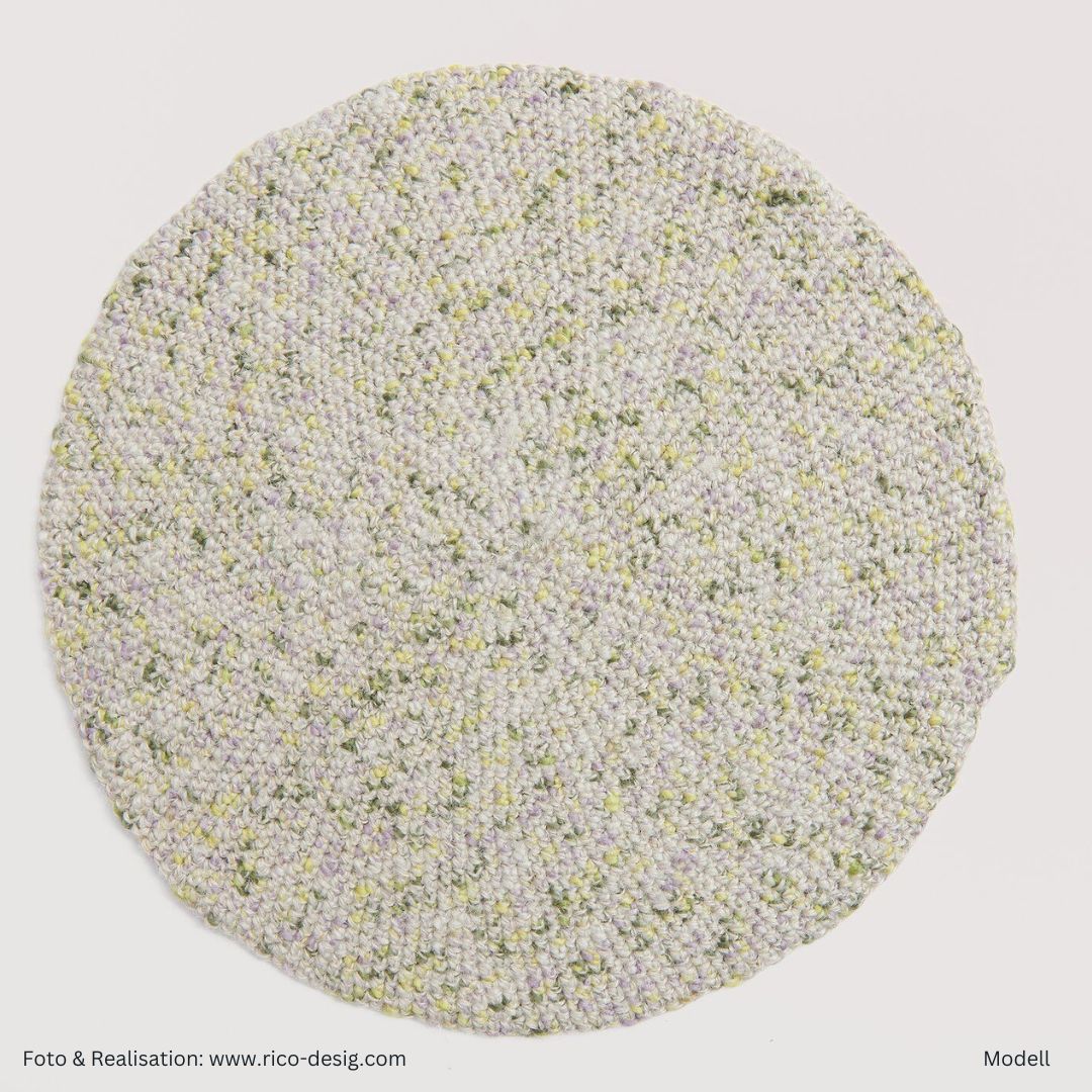 Creative Hey Jute Jutegarn 100g 130m Muster Platzdeckchen rund Farbe olives