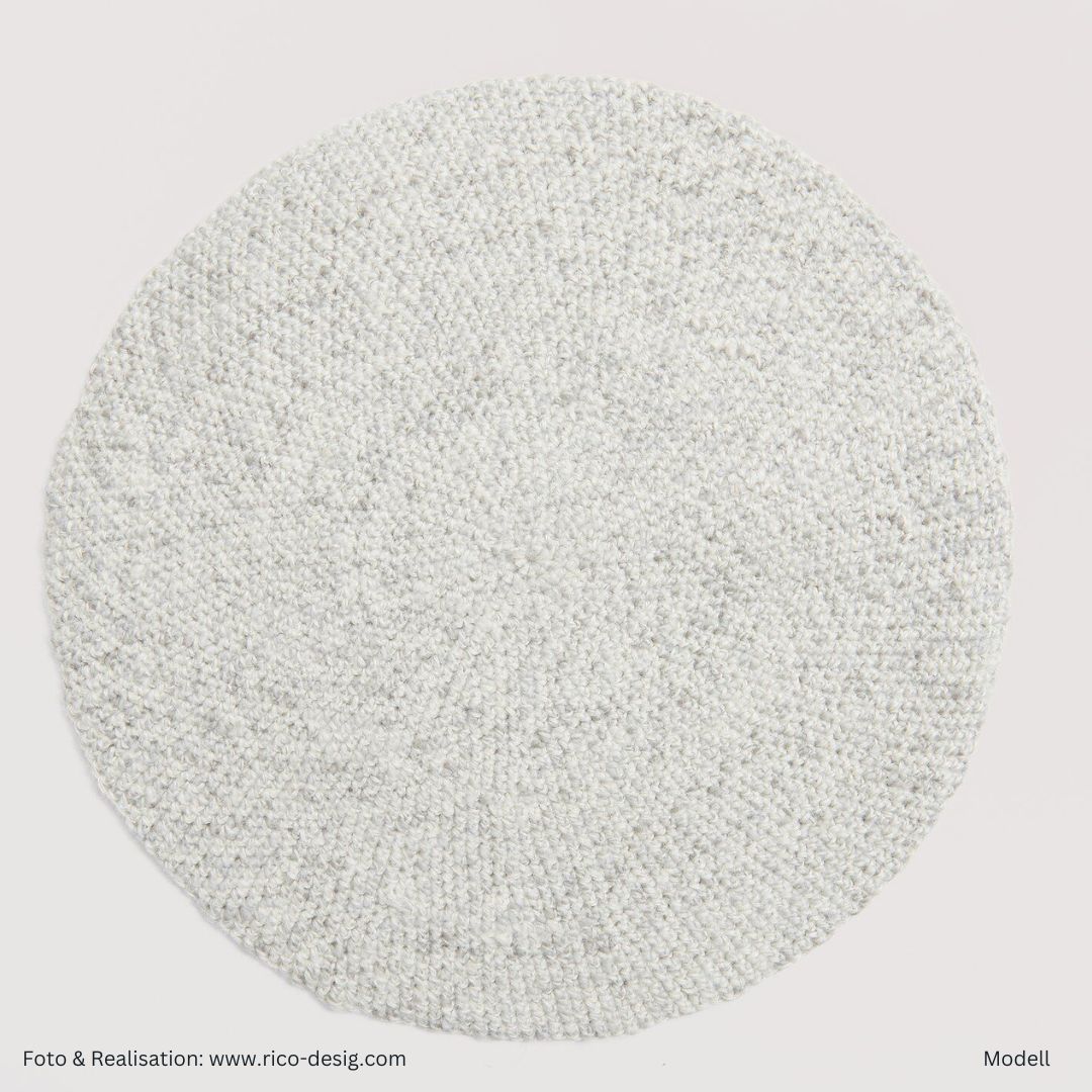 Creative Hey Jute Jutegarn 100g 130m Muster Platzdeckchen rund Farbe greys