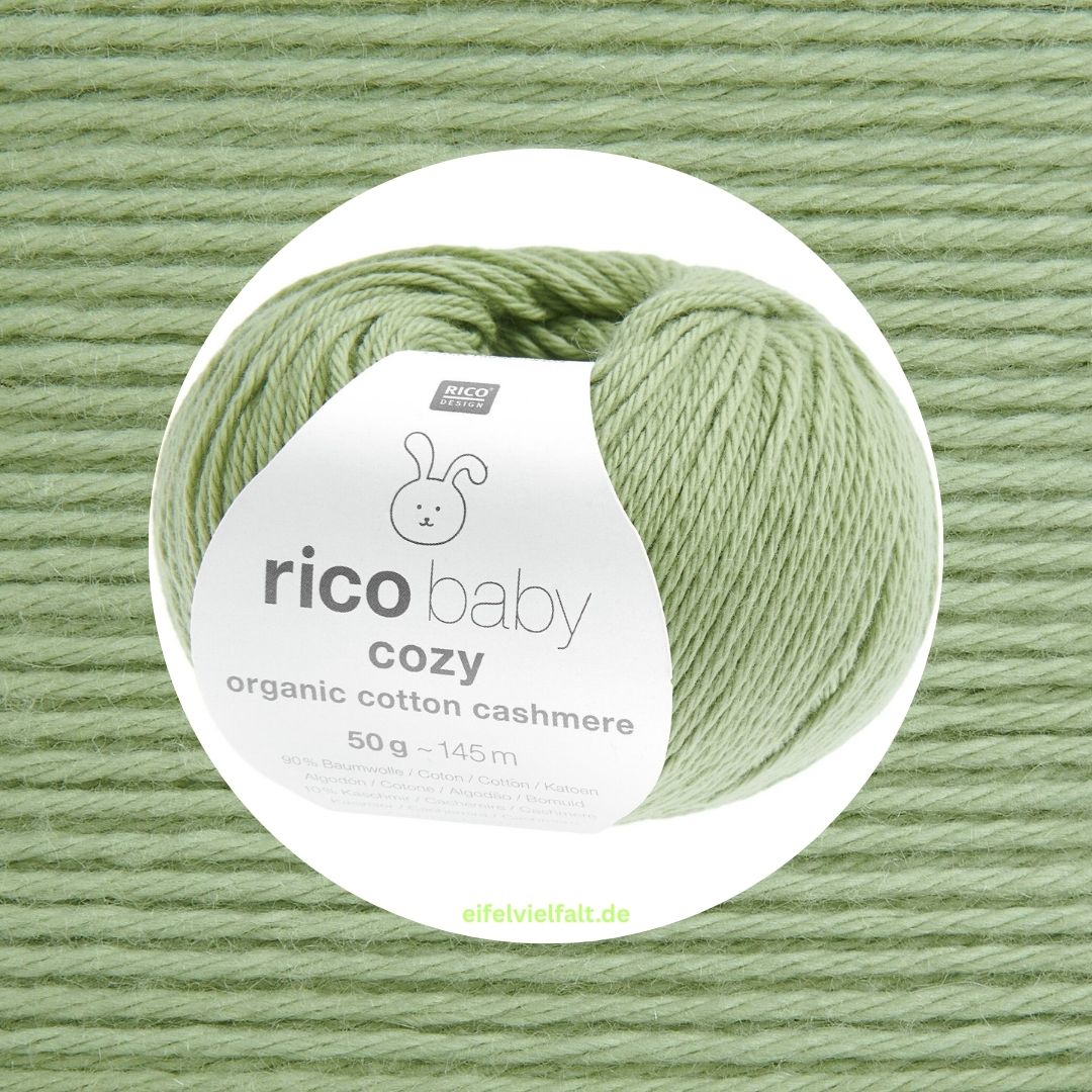 Cozy organic cashmere 50g 145m rico Baby Farbe 011 salbei