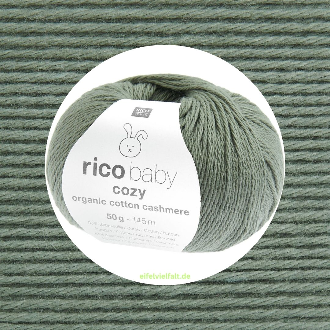 Cozy organic cashmere 50g 145m rico Baby Farbe 012 efeu