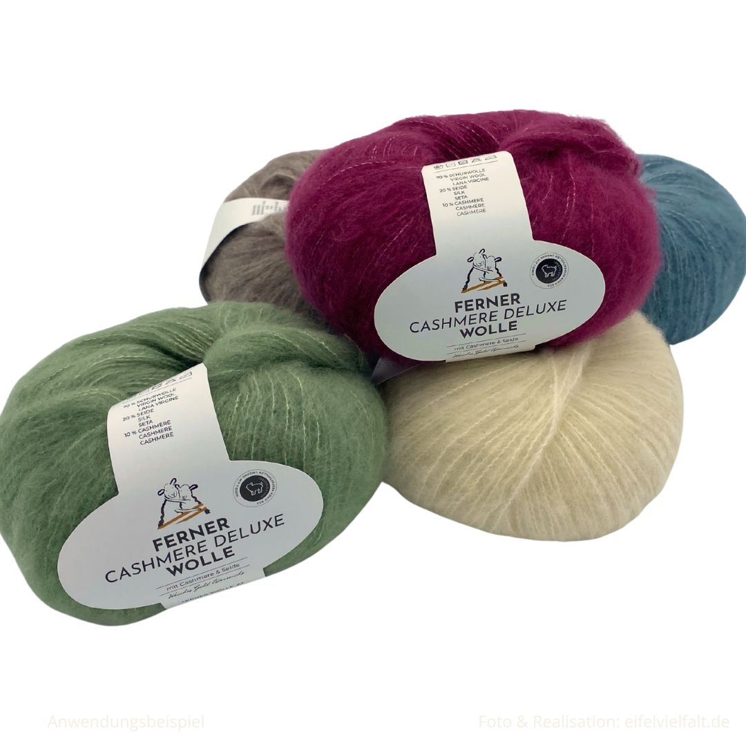 Cashmere Deluxe Ferner-Wolle Farbauswahl Kaschmirwolle Wolle mit Kaschmir-Anteil 25g 145m