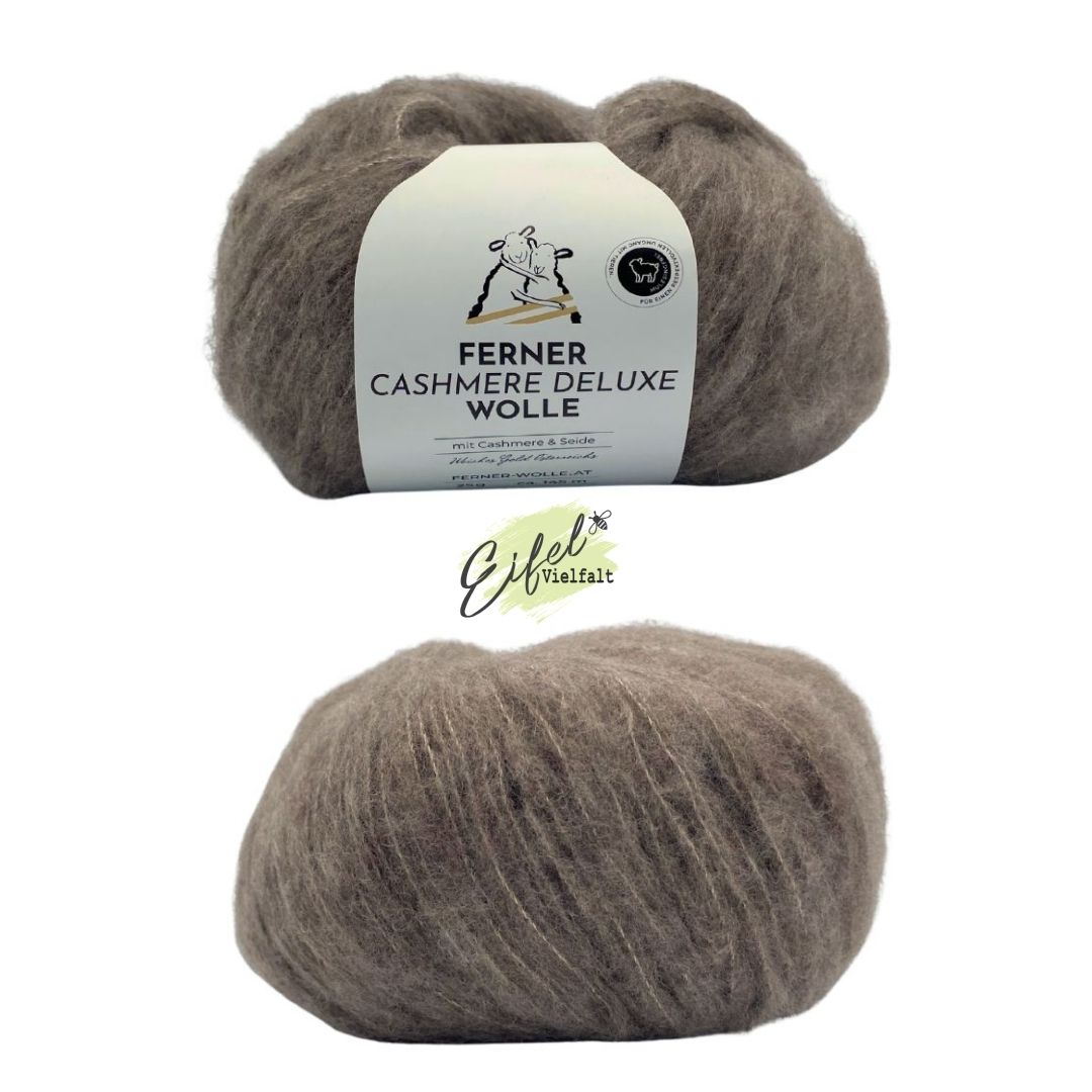Cashmere Deluxe 25g Kaschmirwolle mit Schurwolle und Seide Farbe M2 taupe
