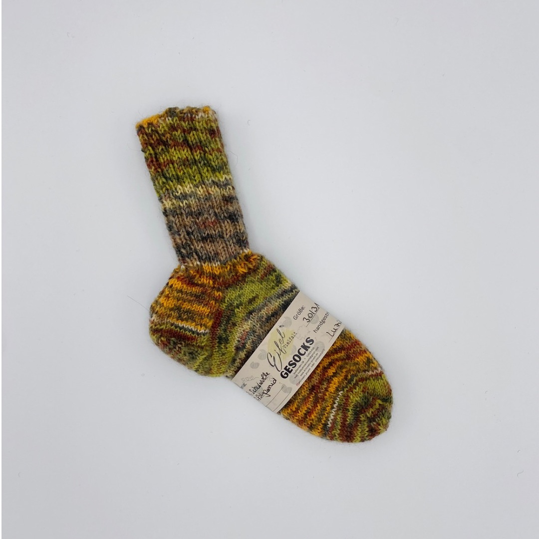 Kindersocken Safari Gr. 30/31 Banderole grün braun