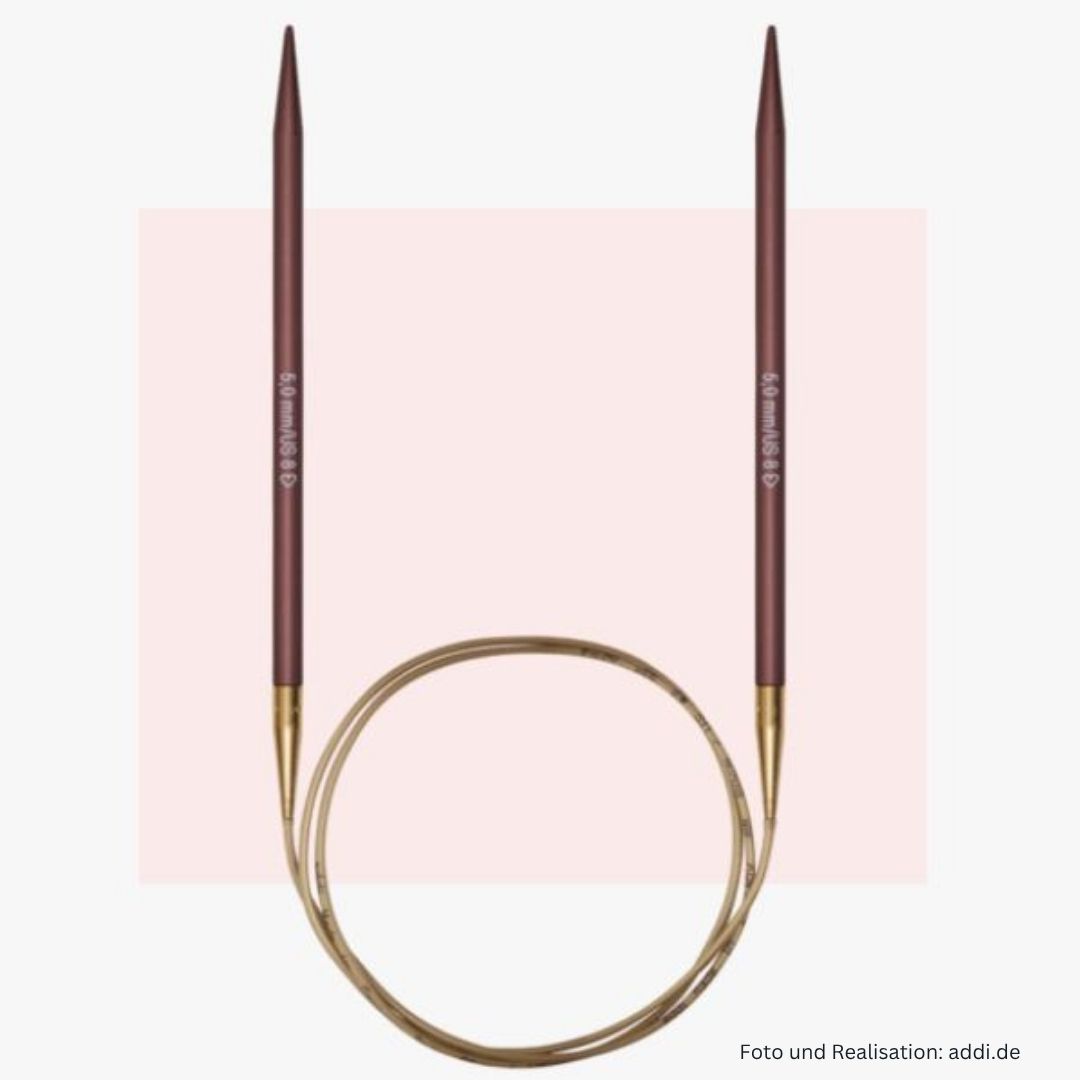 	

addiMystic Lace Rundstricknadel Aluminium Nadelspitzen eloxiert 60cm Seillänge ohne Verpackung